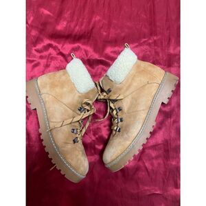 Cliffs By White Mountain Sabine Tan Winter Boots with Shearling Size 10